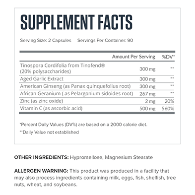 legion immune supplement facts